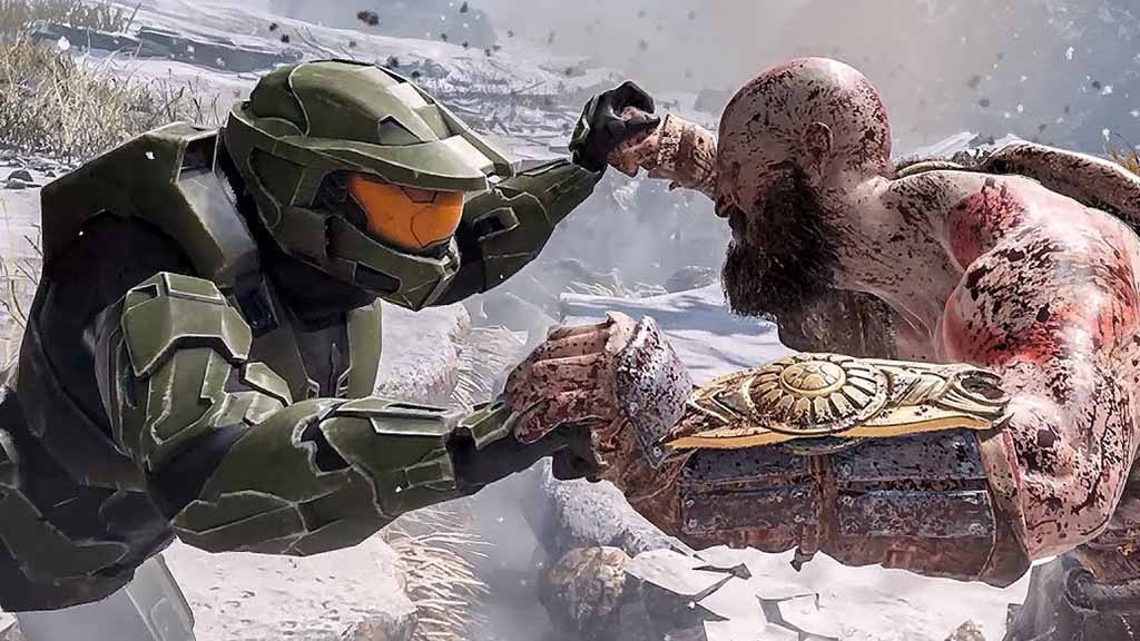 God of War mod στο οποίο ο Kratos πολεμάει με τον Master Chief