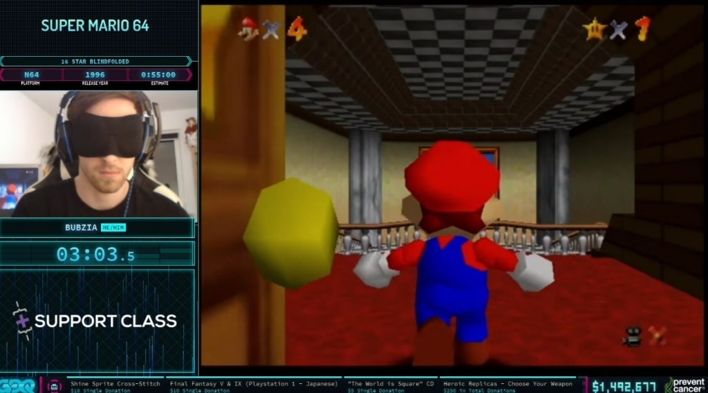 Speedrunner τερματίζει το Super Mario 64 με κλειστά μάτια Speedrunner τερματίζει το Super Mario 64 με κλειστά μάτια