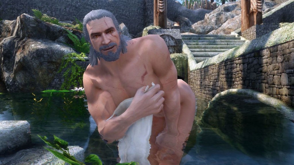 Σε νέο mod του Skyrim, ο Geralt από την σειρά The Witcher εμφανίζεται γυμνός 