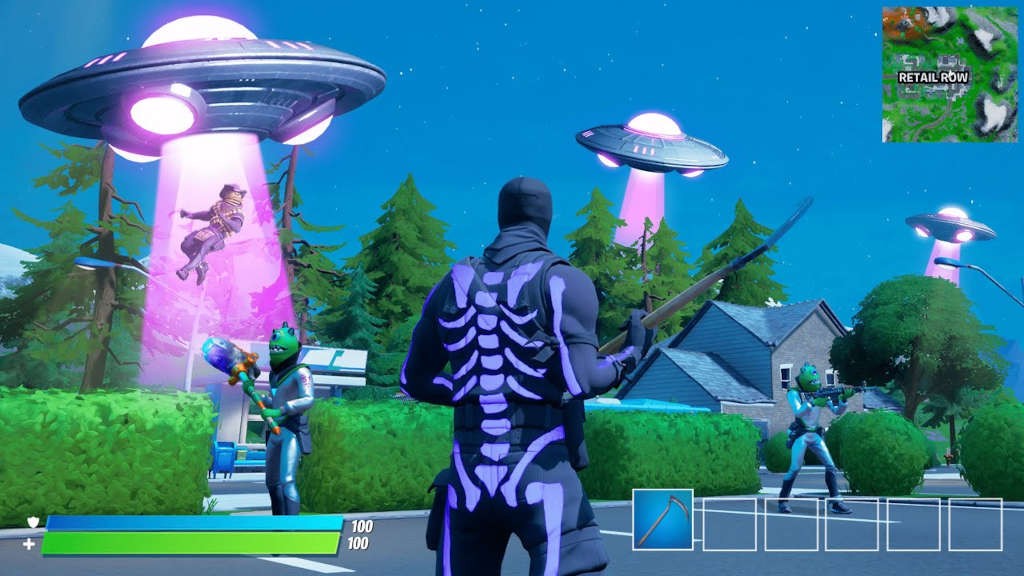 To UFO του Fortnite περιέχει ένα loot dungeon με χαμηλή βαρύτητα