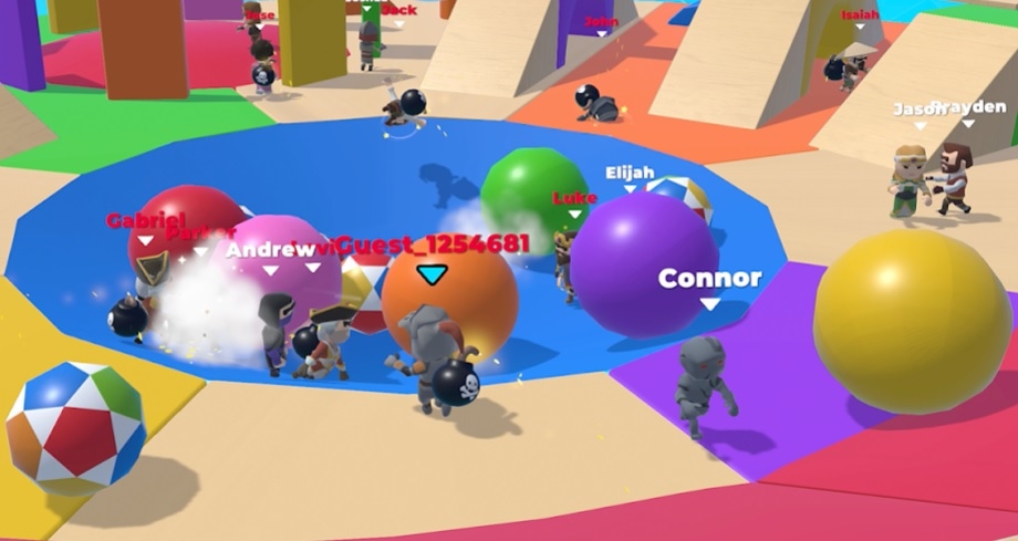 Scam διαφήμιση για ένα Fall Guys mobile game