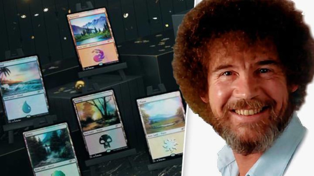 Κάρτες Magic: The Gathering με τοπία του Bob Ross