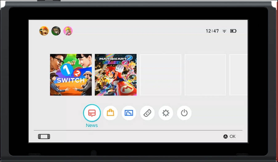 Nintendo Switch: Profiles και User Interface