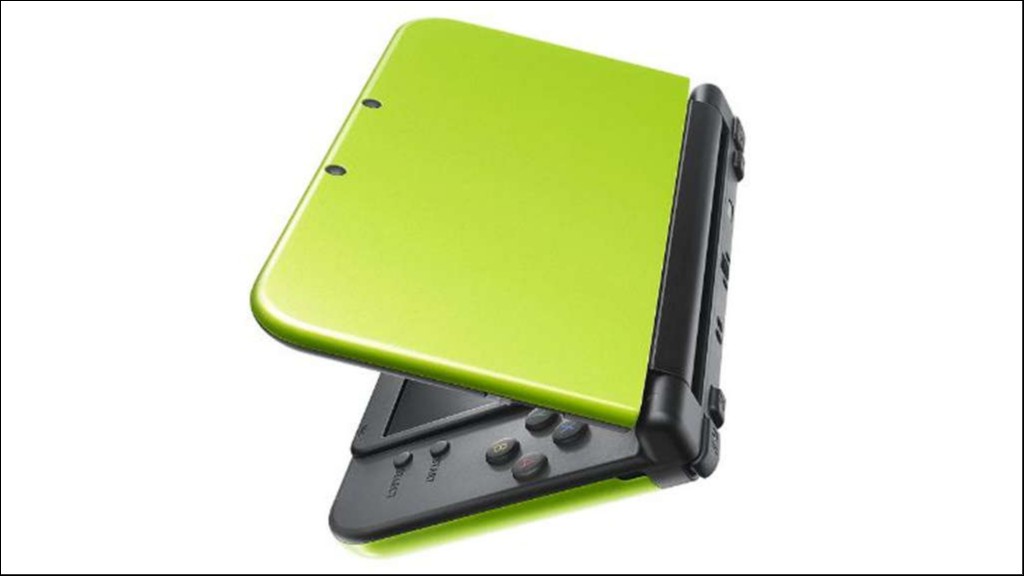 Lime-green Nintendo 3DS XL
