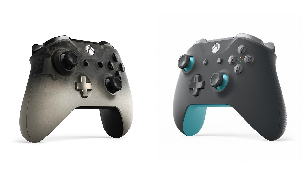 Χειριστήρια Xbox One σε Phantom Black και Grey/Blue χρώματα