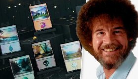 Κάρτες Magic: The Gathering με τοπία του Bob Ross